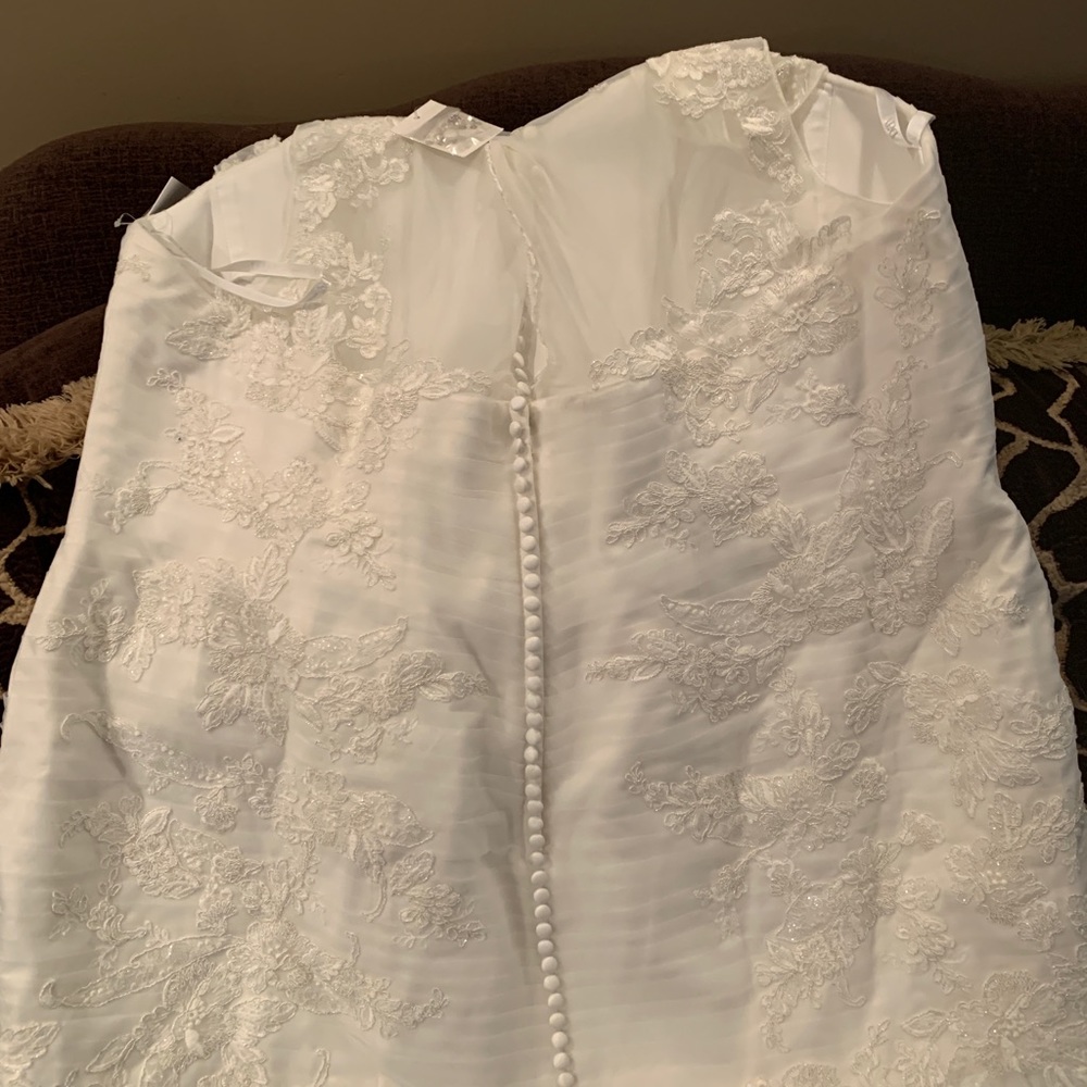 Front stops at the knee and the back drapes down - Picture 3 of 5